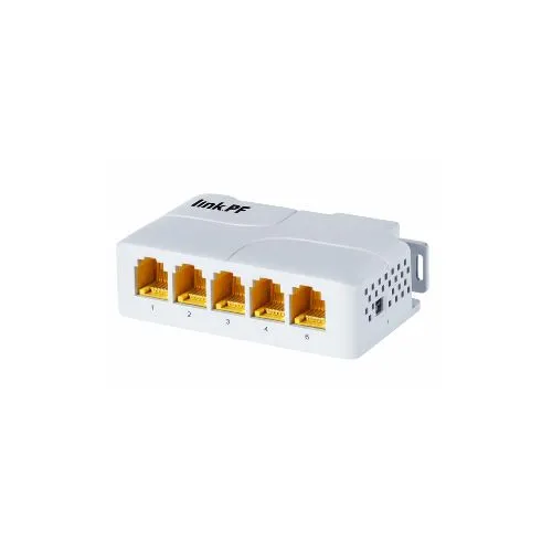 Gigabit PoE Extender / Repeater 1-In 4-Out (IEEE 802.3af/at, DIN-Rail)